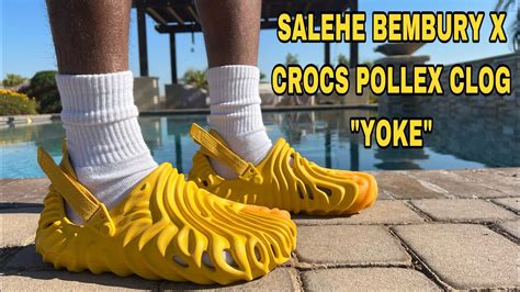 salehe bembury crocs on feet.